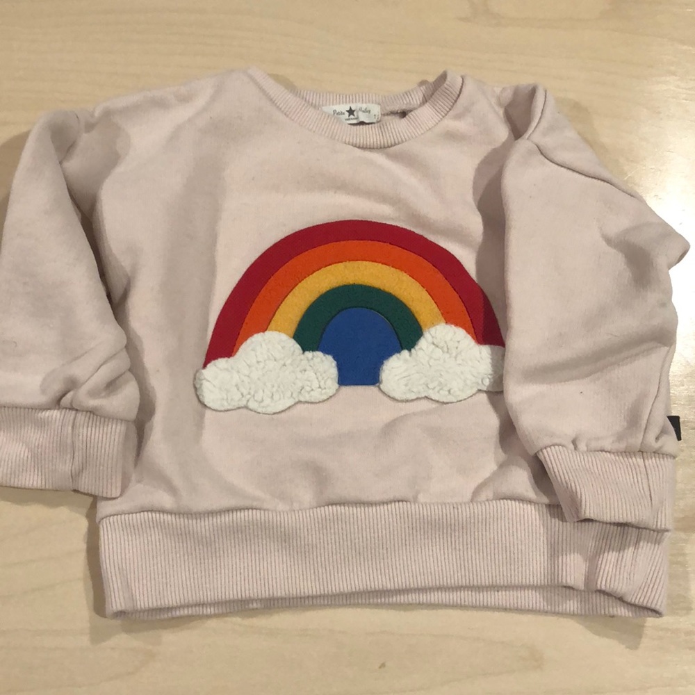 Petite Hailey Girls Rainbow Sweatshirt